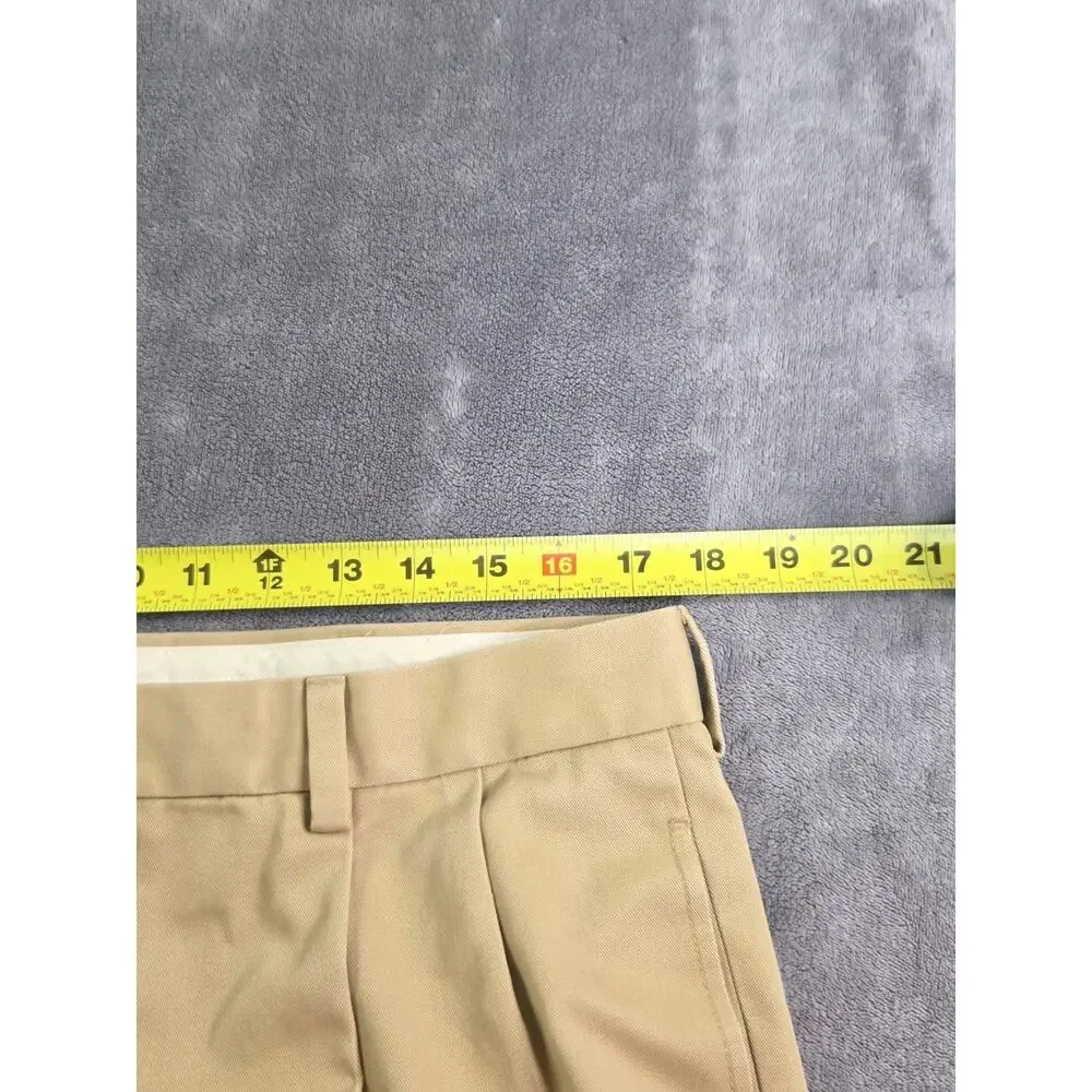 Brooks Brothers Advantage Chino Elliot Men's Sz 36x29 Pleated Khaki Pants Tan